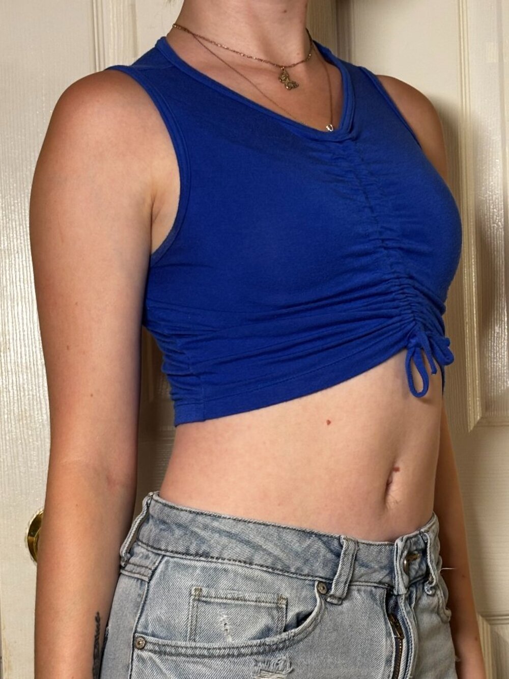 Extra Small Blue Crop Top